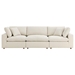 Commix Down Filled Overstuffed 3 Piece Sectional Sofa Set - Light Beige - MOD12189