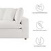 Commix Down Filled Overstuffed 2 Piece Sectional Sofa Set - Pure White - MOD12193