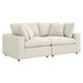 Commix Down Filled Overstuffed 2 Piece Sectional Sofa Set - Light Beige - MOD12195