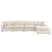 Commix Down Filled Overstuffed 5 Piece Sectional Sofa Set - Light Beige - MOD12201