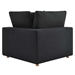 Commix Down Filled Overstuffed 5-Piece Armless Sectional Sofa - Black - MOD12202