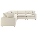 Commix Down Filled Overstuffed 5 Piece 5-Piece Sectional Sofa - Light Beige - MOD12204