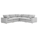 Commix Down Filled Overstuffed 5 Piece 5-Piece Sectional Sofa - Light Gray - MOD12205
