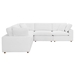 Commix Down Filled Overstuffed 5 Piece 5-Piece Sectional Sofa - Pure White - MOD12206