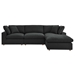 Commix Down Filled Overstuffed 4 Piece Sectional Sofa Set - Black - Style A - MOD12208