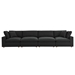 Commix Down Filled Overstuffed 4 Piece Sectional Sofa Set - Black - Style B - MOD12210