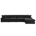 Commix Down Filled Overstuffed 5 Piece Sectional Sofa Set - Black - MOD12216