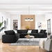 Commix Down Filled Overstuffed 6 Piece Sectional Sofa Set - Black - MOD12219