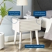 Render End Table - White - MOD12220