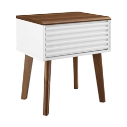 Render End Table - Walnut White 