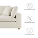 Commix Down Filled Overstuffed 6 Piece Sectional Sofa Set - Light Beige - MOD12228