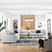 Commix Down Filled Overstuffed 6 Piece Sectional Sofa Set - Light Gray - MOD12230
