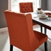 Baronet Button Tufted Fabric Dining Chair - Orange - MOD12233