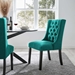Baronet Button Tufted Fabric Dining Chair - Teal - MOD12235