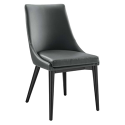Viscount Vegan Leather Dining Chair - Gray 