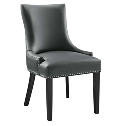 Marquis Vegan Leather Dining Chair - Gray 