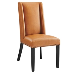 Baron Vegan Leather Dining Chair - Tan 