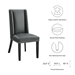 Baron Vegan Leather Dining Chair - Gray - MOD12243