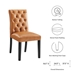 Duchess Button Tufted Vegan Leather Dining Chair - Tan - MOD12244