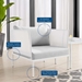 Harmony Sunbrella® Outdoor Patio Aluminum Armchair - White Gray - MOD12247