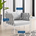 Harmony Sunbrella® Outdoor Patio Aluminum Armchair - Gray Gray - MOD12253