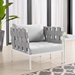 Harmony Sunbrella® Outdoor Patio Aluminum Armchair - Gray Gray - MOD12253