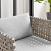 Harmony Sunbrella® Basket Weave Outdoor Patio Aluminum Armchair - Tan Gray - MOD12296