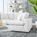 Commix Down Filled Overstuffed Vegan Leather Loveseat - White - MOD12320