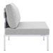 Harmony Sunbrella® Outdoor Patio Aluminum Armless Chair - Gray Gray - MOD12335