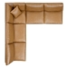 Commix Down Filled Overstuffed Vegan Leather 5-Piece Sectional Sofa - Tan- Style B - MOD12343