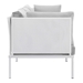 Harmony Sunbrella® Outdoor Patio Aluminum Sofa - White Gray - MOD12375