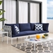 Harmony Sunbrella® Outdoor Patio Aluminum Sofa - Gray Navy - MOD12382