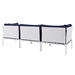 Harmony Sunbrella® Outdoor Patio Aluminum Sofa - White Navy - MOD12384