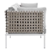 Harmony Sunbrella® Basket Weave Outdoor Patio Aluminum Sofa - Tan Gray - MOD12387