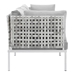 Harmony Sunbrella® Basket Weave Outdoor Patio Aluminum Sofa - Taupe Gray - MOD12389