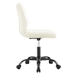 Ripple Armless Vegan Leather Office Chair - Black White - MOD12417