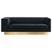 Eminence Upholstered Performance Velvet Sofa - Black - MOD12434