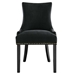 Marquis Performance Velvet Dining Chairs - Set of 2 - Black - MOD12474