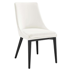 Viscount Performance Velvet Dining Chair - White 