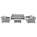Conway 4-Piece Outdoor Patio Wicker Rattan Furniture Set - Light Gray Gray - Style B - MOD12544