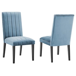 Catalyst Performance Velvet Dining Side Chairs - Set of 2 - Light Blue 
