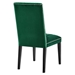 Catalyst Performance Velvet Dining Side Chairs - Set of 2 - Green - MOD12604