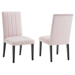 Catalyst Performance Velvet Dining Side Chairs - Set of 2 - Pink 