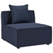Saybrook Outdoor Patio Upholstered 6-Piece Sectional Sofa - Navy - Style A - MOD12624