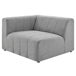 Bartlett Upholstered Fabric Left-Arm Chair - Light Gray 