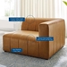 Bartlett Vegan Leather Right-Arm Chair - Tan - MOD12641