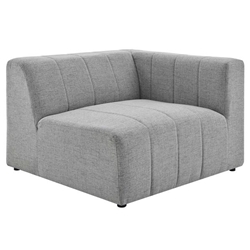 Bartlett Upholstered Fabric Right-Arm Chair - Light Gray 