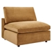 Commix Down Filled Overstuffed Performance Velvet Armless Chair - Cognac - MOD12663