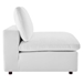 Commix Down Filled Overstuffed Performance Velvet Armless Chair - White - MOD12667
