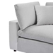 Commix Down Filled Overstuffed Performance Velvet Corner Chair - Light Gray - MOD12669